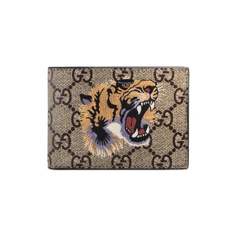 gucci supreme tiger wallet|Gucci snake wallet men's.